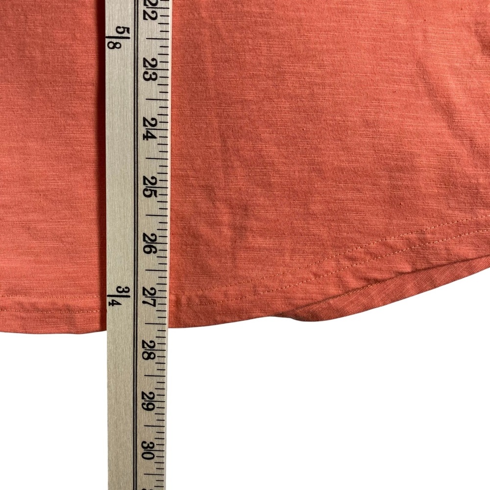 HANNAH Womens Floral Embroidered Short Sleeve T-Shirt Orange Size Large Casual - Picture 5 of 6